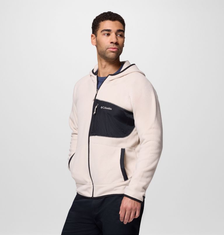 Men's Fast Trek Overlay Hooded Full Zip Jacket, Color: Dark Stone, Black, image 4
