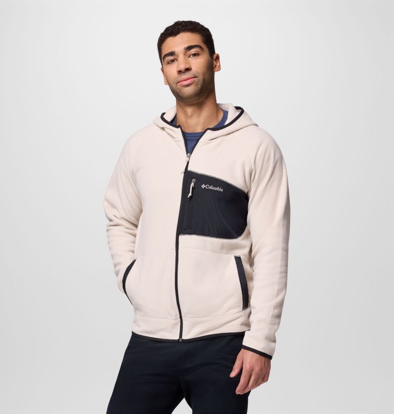 Men's Fast Trek Overlay Hooded Full Zip Jacket, Color: Dark Stone, Black, image 1