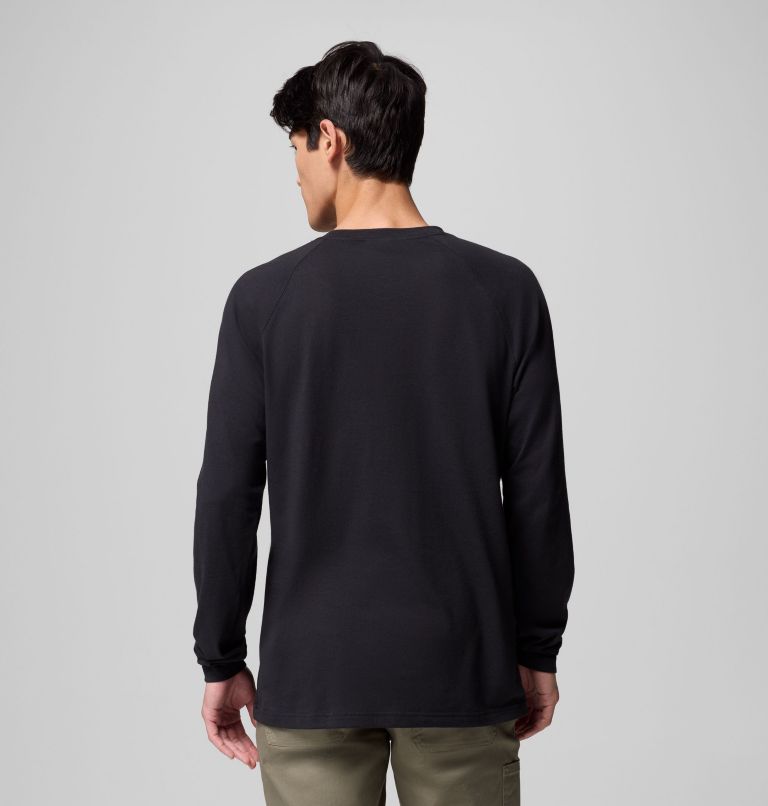 Men's Thistletown Hills Raglan Henley, Color: Black, image 2