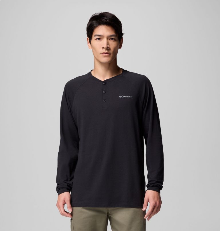 Men's Thistletown Hills Raglan Henley, Color: Black, image 1