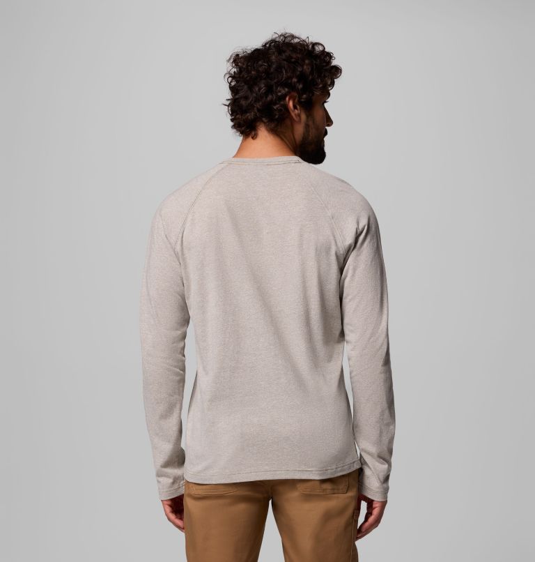 Men's Thistletown Hills Raglan Henley, Color: Stone Green Heather, image 3