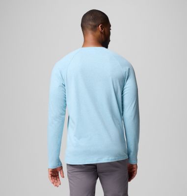 Men's Thistletown Hills Raglan Henley, Color: Vintage Blue Heather, image 11