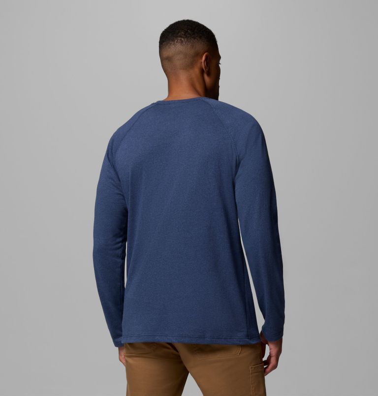 Men's Thistletown Hills Raglan Henley, Color: Dark Mountain Heather, image 3