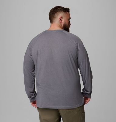 Men's Thistletown Hills Raglan Henley - Big, Color: City Grey Heather, image 3