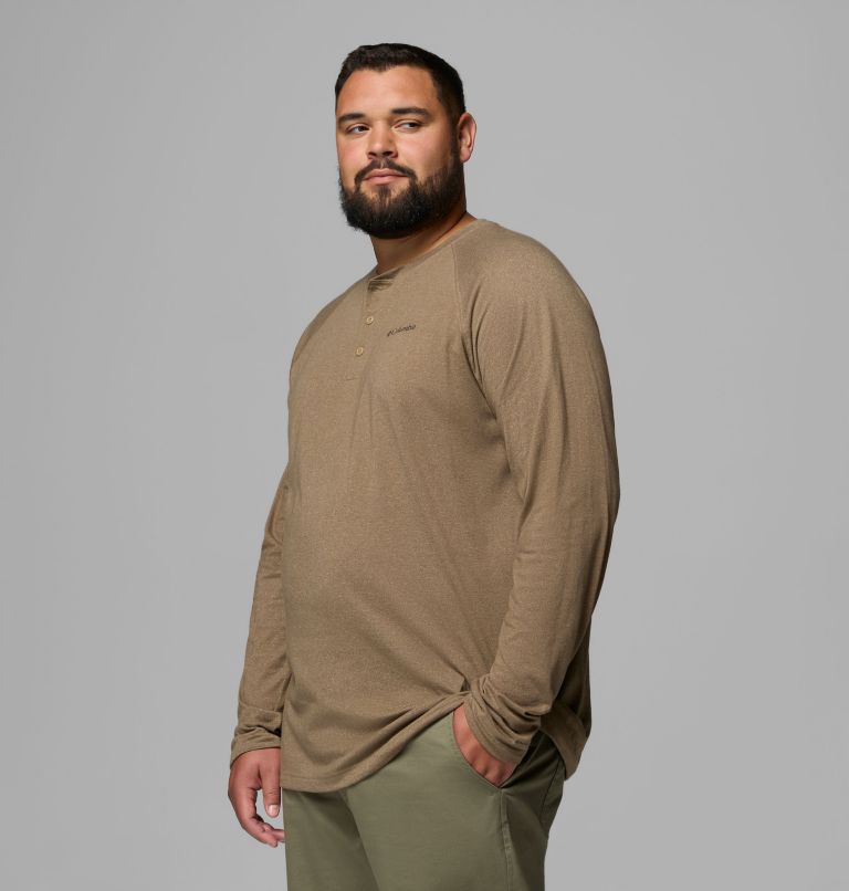 Men's Thistletown Hills Raglan Henley - Big, Color: Delta Heather, image 4