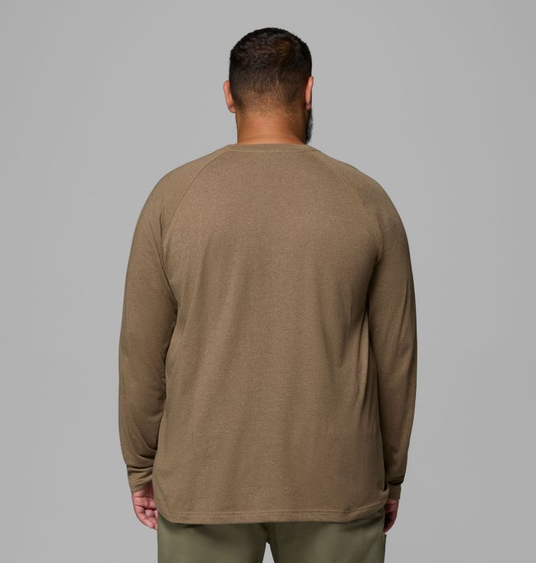 Men's Thistletown Hills Raglan Henley - Big, Color: Delta Heather, image 3