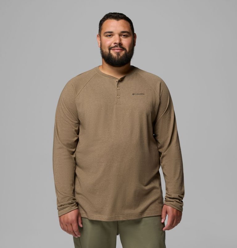 Men's Thistletown Hills Raglan Henley - Big, Color: Delta Heather, image 1