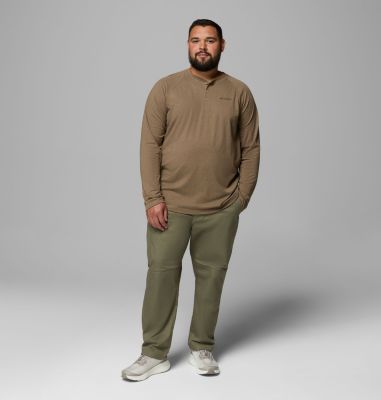 Men's Thistletown Hills Raglan Henley - Big, Color: Delta Heather, image 6