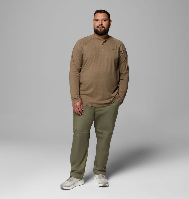 Men's Thistletown Hills Raglan Henley - Big, Color: Delta Heather, image 2