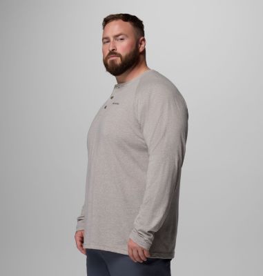 Men's Thistletown Hills Raglan Henley - Big, Color: Stone Green Heather, image 12