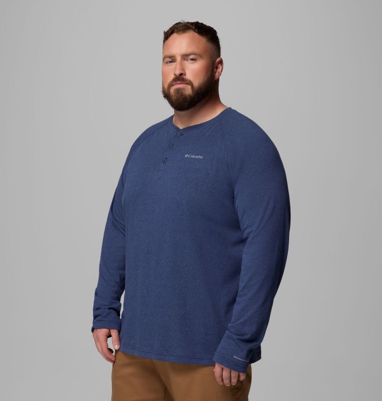 Men's Thistletown Hills Raglan Henley - Big, Color: Dark Mountain Heather, image 4