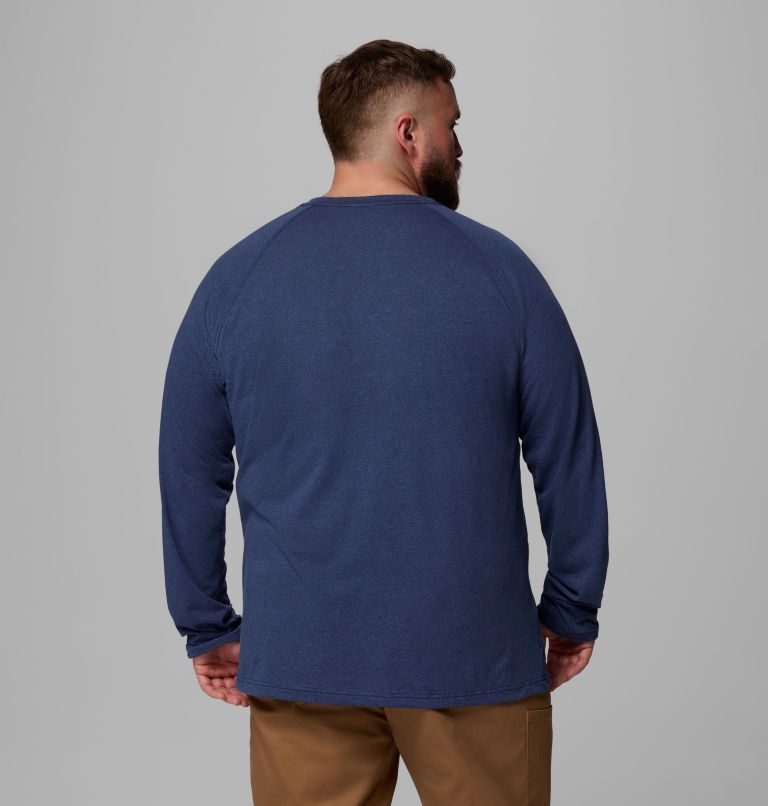 Men's Thistletown Hills Raglan Henley - Big, Color: Dark Mountain Heather, image 3