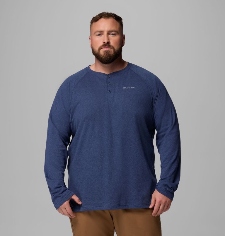 Men's Thistletown Hills Raglan Henley - Big, Color: Dark Mountain Heather, image 1