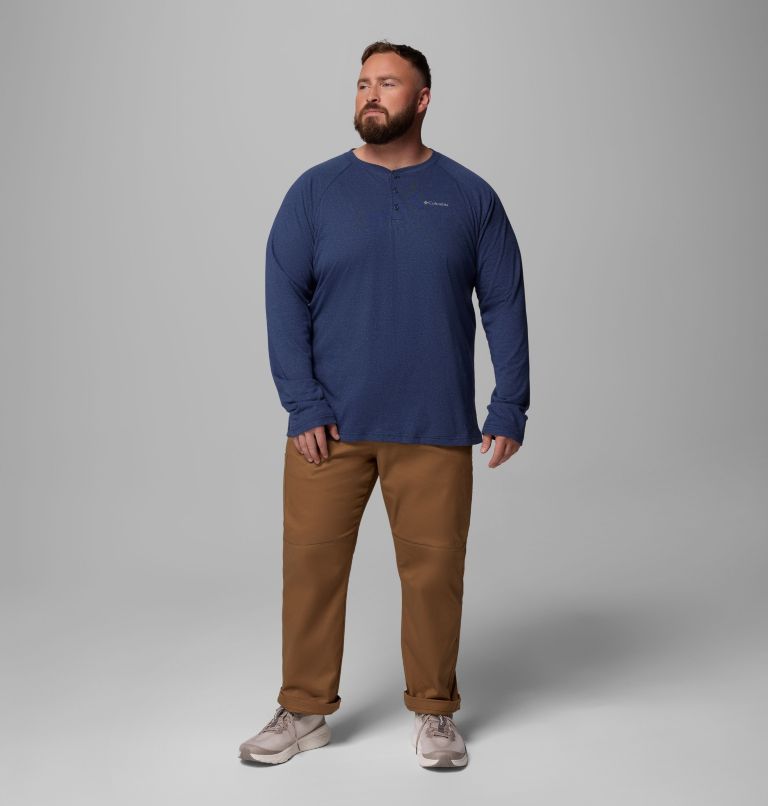 Men's Thistletown Hills Raglan Henley - Big, Color: Dark Mountain Heather, image 2