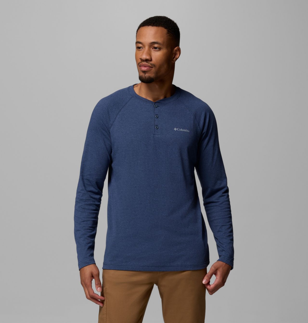 Haut à col henley raglan Thistletown Hills™ pour homme – Grandes tailles 1