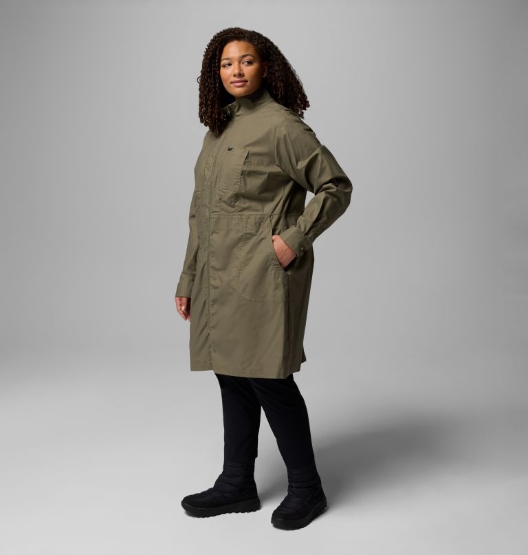 Women's Brea Falls Dress - Plus Size, Color: Stone Green, image 4
