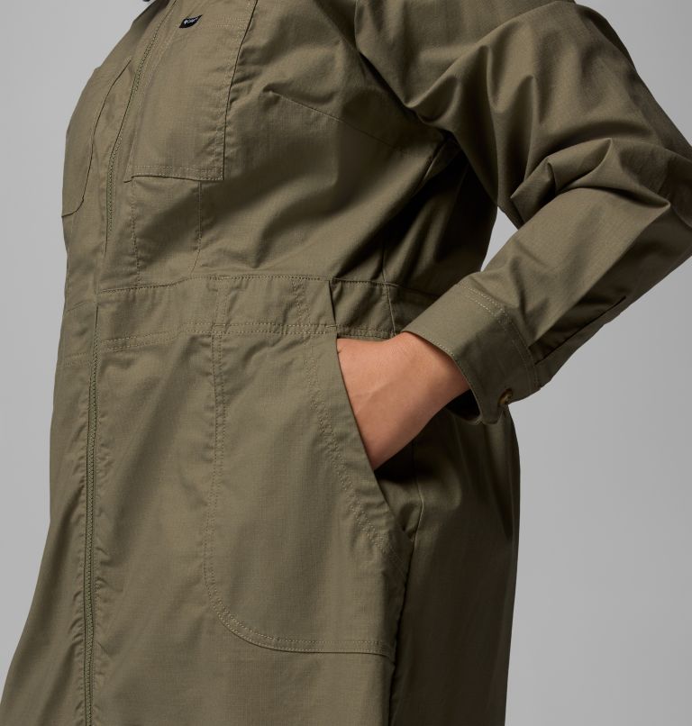 Women's Brea Falls Dress - Plus Size, Color: Stone Green, image 7