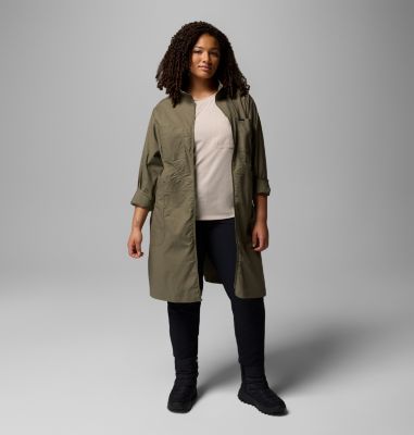 Women's Brea Falls Dress - Plus Size, Color: Stone Green, image 6