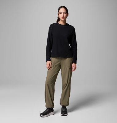 Women's Brea Falls Grid Long Sleeve Technical T-Shirt, Color: Black, image 4