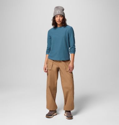 Women's Brea Falls Grid Long Sleeve Technical T-Shirt, Color: Everblue, image 6