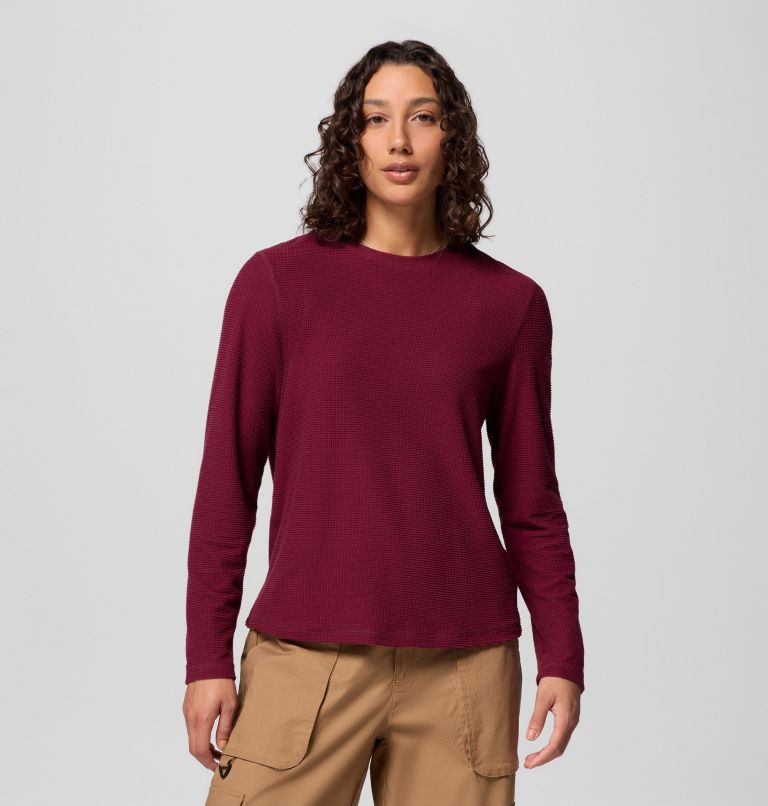 Brea Falls Grid Crew LS | 624 | XXL, Color: Rich Wine, image 1