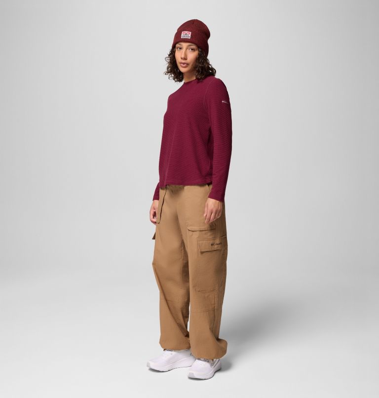 Brea Falls Grid Crew LS | 624 | XXL, Color: Rich Wine, image 2