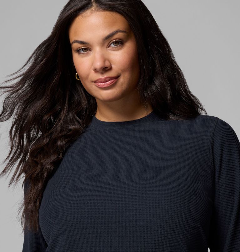 Brea Falls Grid Crew LS | 010 | 3X, Color: Black, image 5