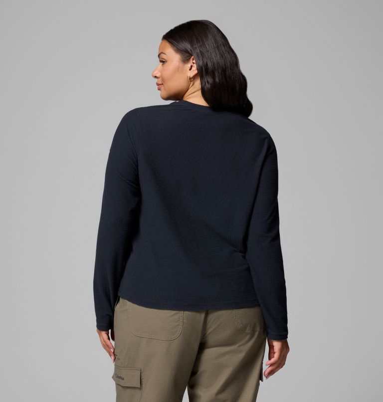 Brea Falls Grid Crew LS | 010 | 3X, Color: Black, image 3