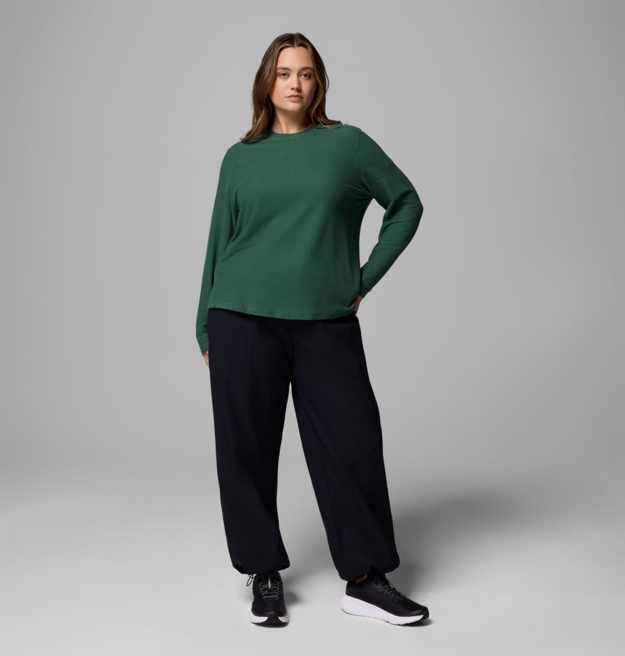 Women's Brea Falls™ Grid Crew Long Sleeve Shirt - Plus Size 2