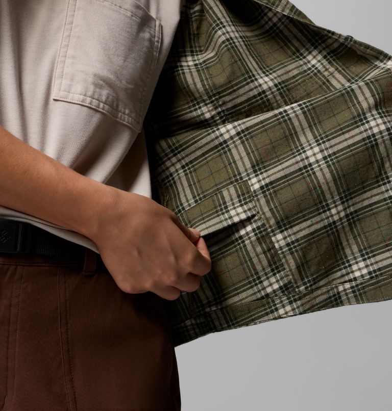 Women's Blue Point Creek Woven Long Sleeve Shirt, Color: Stone Green Everyday Tartan, image 7