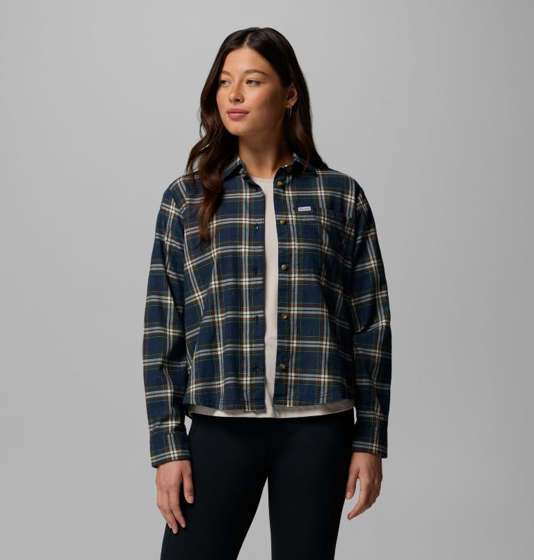 Blue Point Creek Woven LS Shirt | 464 | M, Color: Collegiate Navy Everyday Tartan, image 1