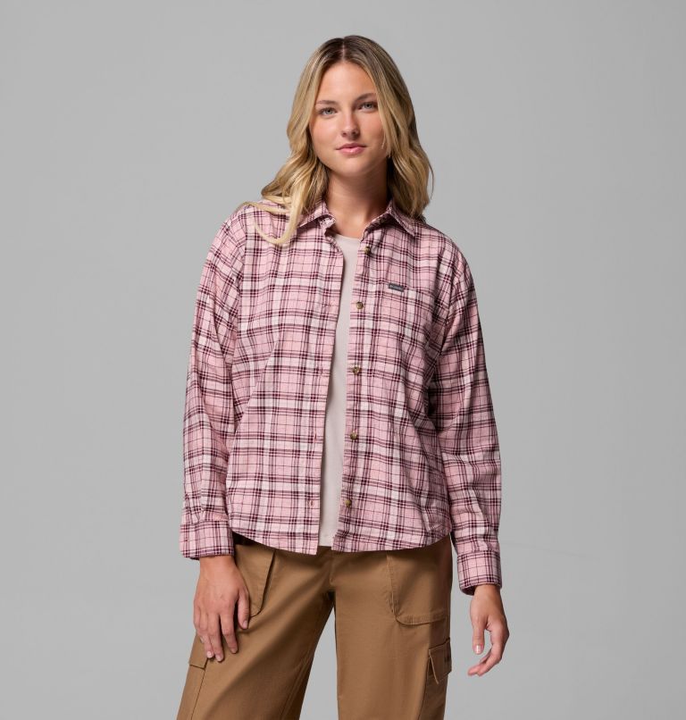 Blue Point Creek Woven LS Shirt | 659 | XS, Color: Eraser Pink Everyday Tartan, image 5