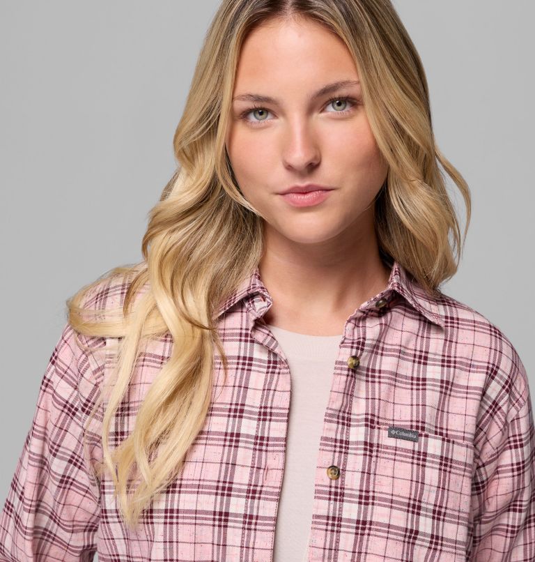 Blue Point Creek Woven LS Shirt | 659 | XS, Color: Eraser Pink Everyday Tartan, image 6