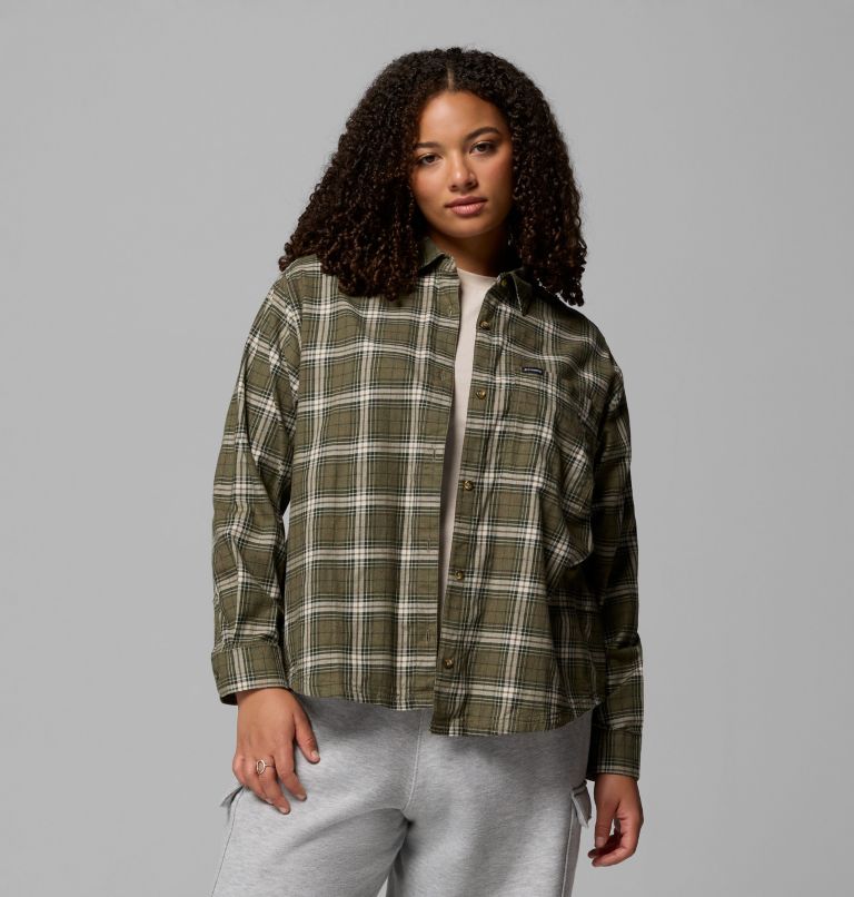 Blue Point Creek Woven LS Shirt | 397 | 3X, Color: Stone Green Everyday Tartan, image 5