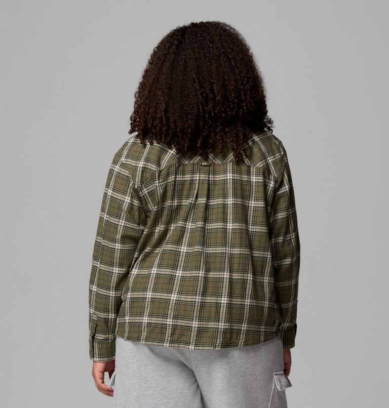 Blue Point Creek Woven LS Shirt | 397 | 3X, Color: Stone Green Everyday Tartan, image 3