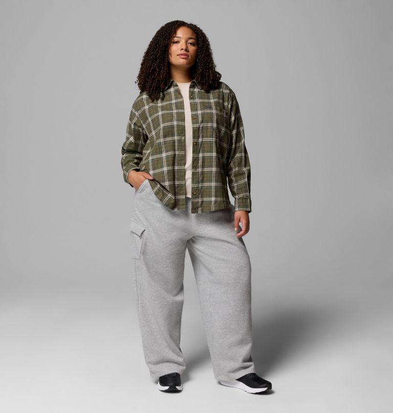 Blue Point Creek Woven LS Shirt | 397 | 3X, Color: Stone Green Everyday Tartan, image 2