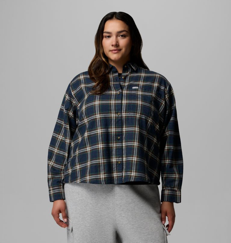 Blue Point Creek Woven LS Shirt | 464 | 3X, Color: Collegiate Navy Everyday Tartan, image 1
