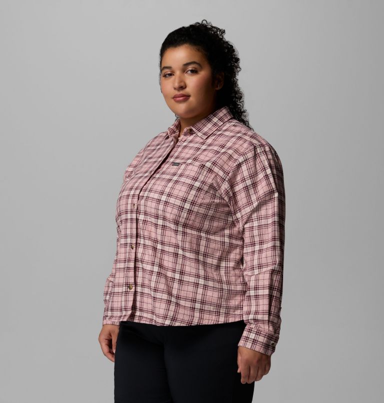 Blue Point Creek Woven LS Shirt | 659 | 2X, Color: Eraser Pink Everyday Tartan, image 4