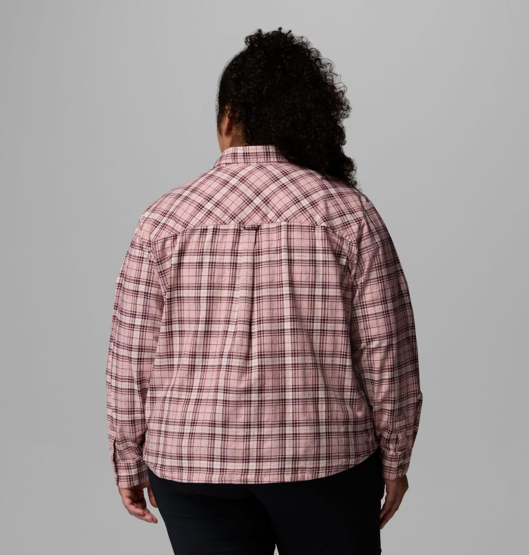 Blue Point Creek Woven LS Shirt | 659 | 2X, Color: Eraser Pink Everyday Tartan, image 3