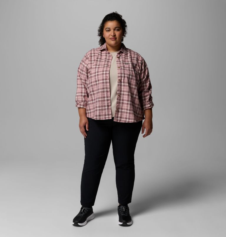 Blue Point Creek Woven LS Shirt | 659 | 2X, Color: Eraser Pink Everyday Tartan, image 2