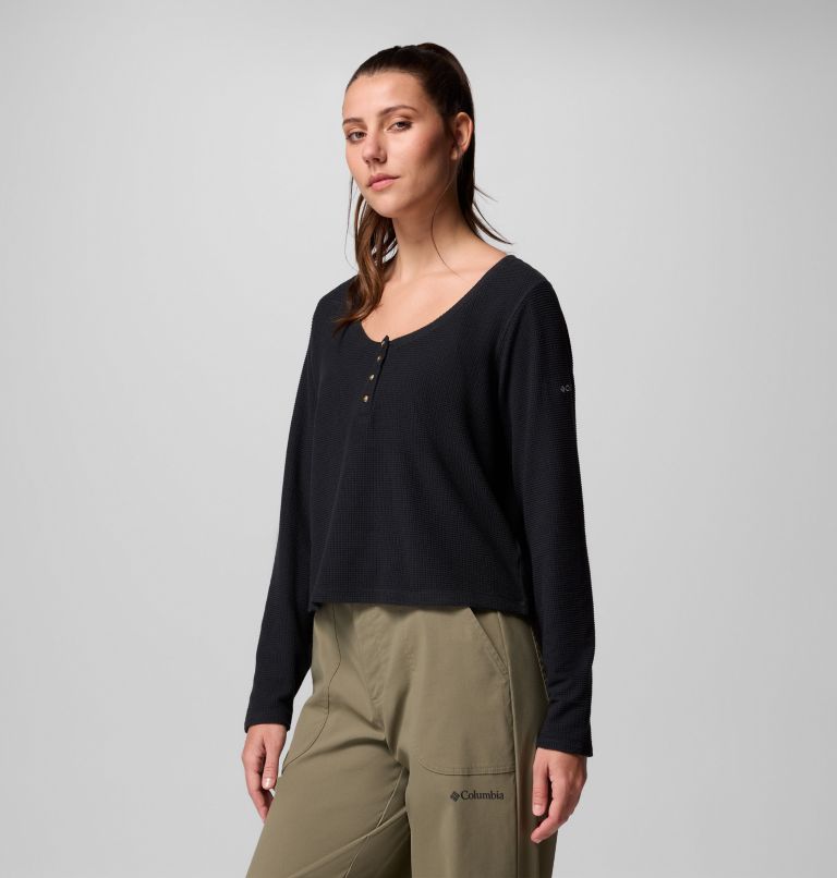 Brea Falls Grid Henley LS | 010 | XXL, Color: Black, image 4