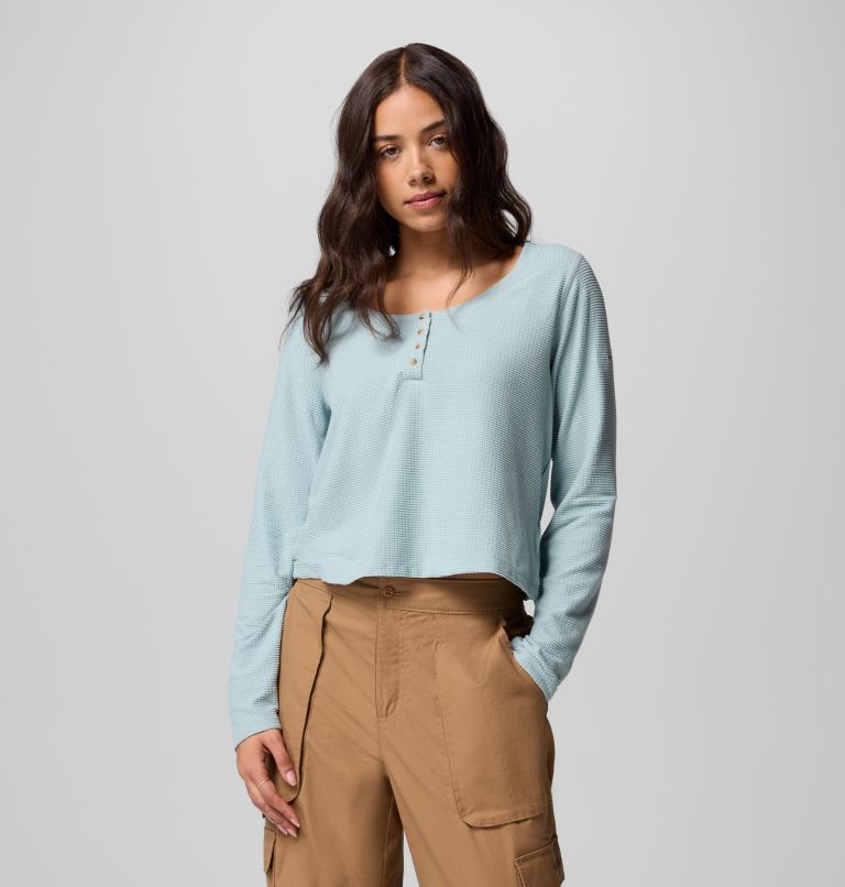 Brea Falls Grid Henley LS | 461 | XS, Color: Crushed Blue, image 1