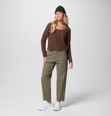 ★★Columbia★★ MLABEL LOOSEFIT BELTED PANTS CREAM CIU3UPCP Ivory | Crepe Slim Leg Belted Trouser | Pure Collection