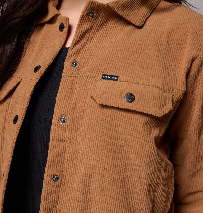 Women's Blue Point Creek Short Corduroy Shirt Jacket, Color: Camel Brown, image 7