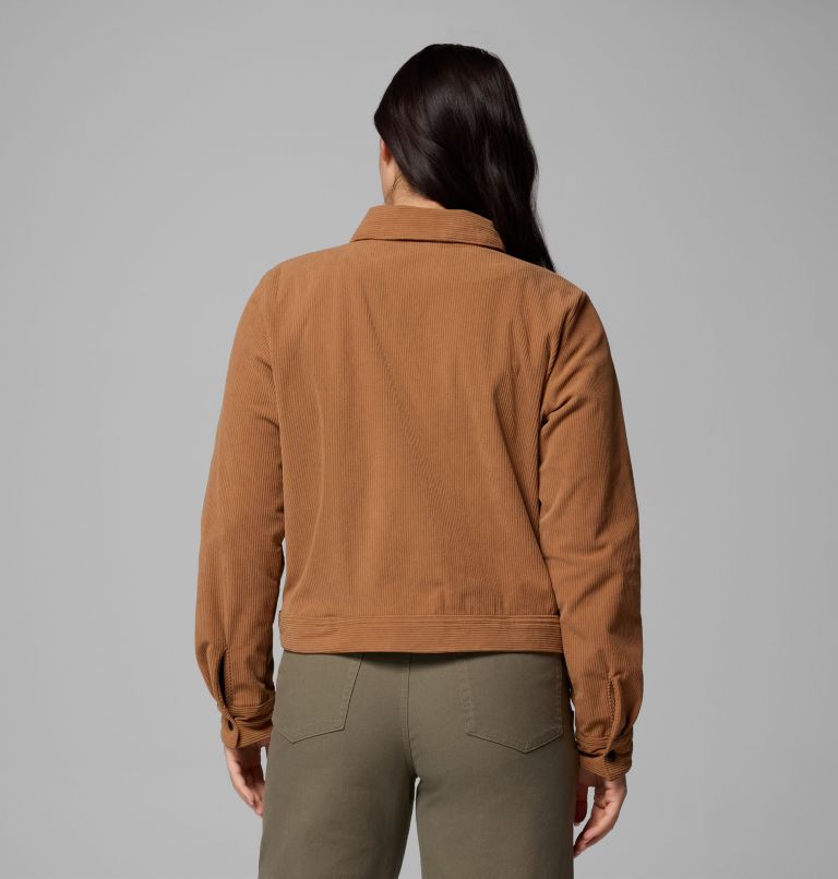 Women's Blue Point Creek Short Corduroy Shirt Jacket, Color: Camel Brown, image 3