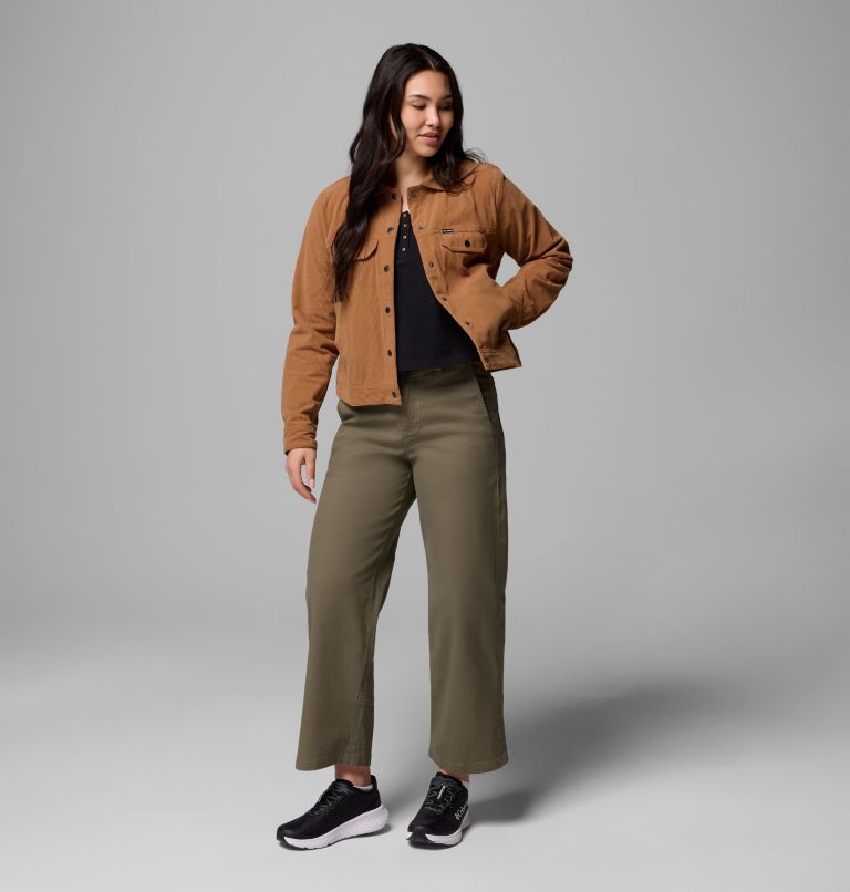 Women's Blue Point Creek Short Corduroy Shirt Jacket, Color: Camel Brown, image 2