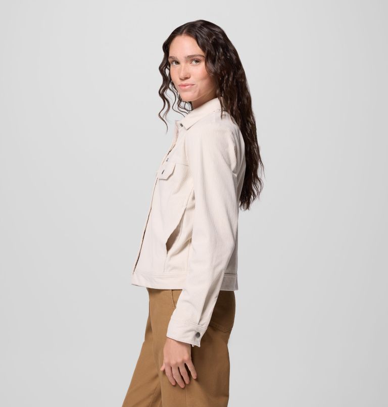 Women's Blue Point Creek Short Corduroy Shirt Jacket, Color: Dark Stone, image 4