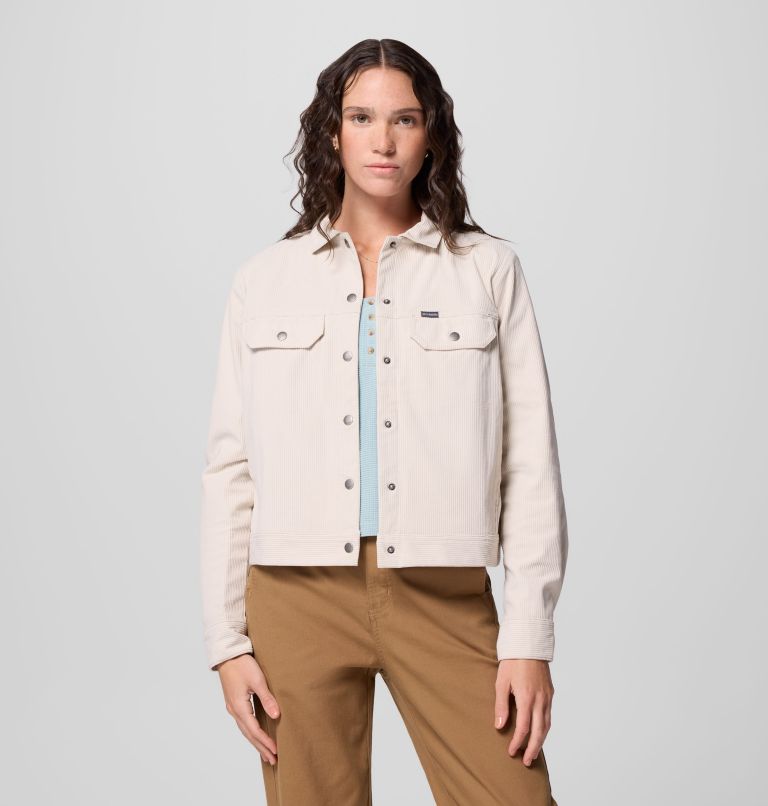 Women's Blue Point Creek Short Corduroy Shirt Jacket, Color: Dark Stone, image 5