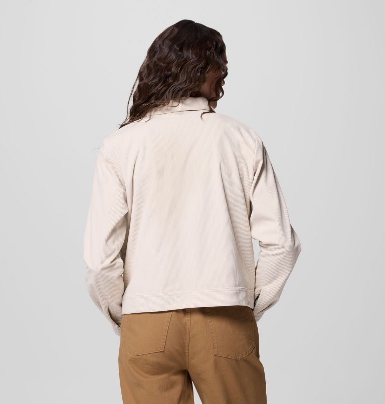 Women's Blue Point Creek Short Corduroy Shirt Jacket, Color: Dark Stone, image 3