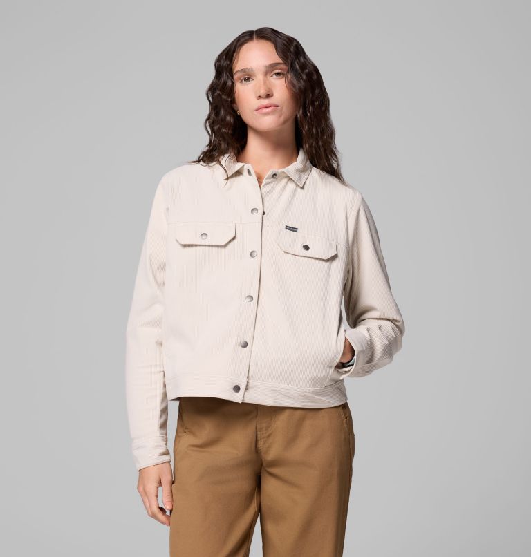 Women's Blue Point Creek Short Corduroy Shirt Jacket, Color: Dark Stone, image 1